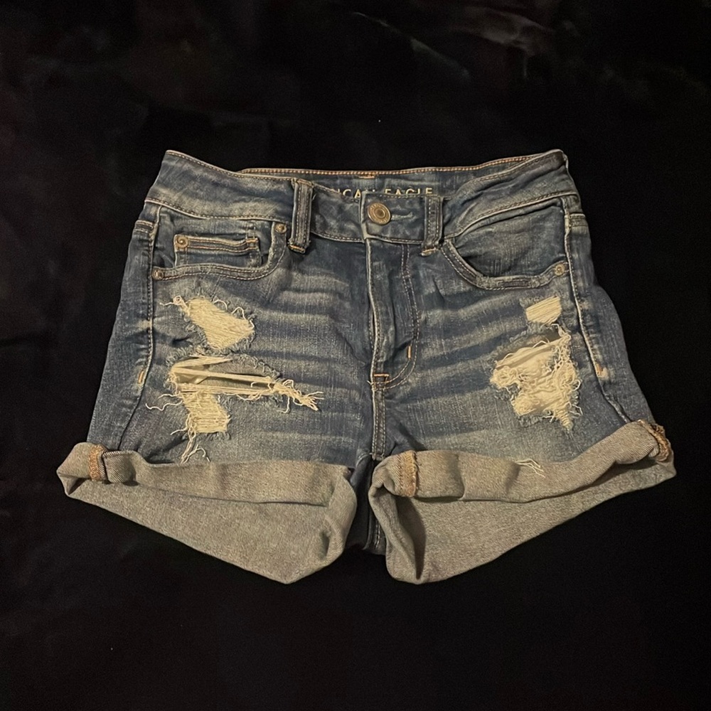 American Eagle Dark Blue Jean Shorts